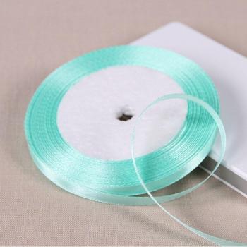 Aqua Green Silk Satin Ribbon - 25 Yards, 6/10/15/20/25/40/50mm, DIY Wedding Wrap