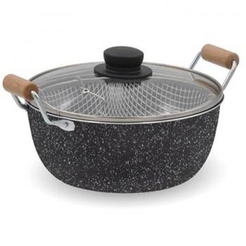 Casseruola Friggitrice 24 cm Accademia Mugnano con Coperchio