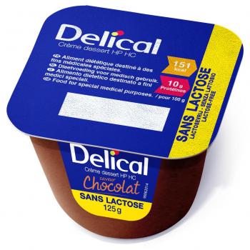 Delical Crème Dessert HP-HC Sans Lactose Chocolat 4x125g