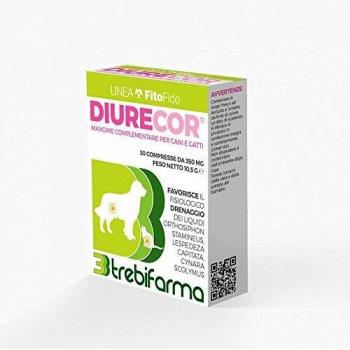 Diurecor 30 compresse orali per supporto renale e urologico per cani e gatti