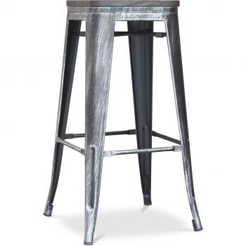 Stylix New Edition Bar Stool - Industrial Wood & Steel - 76 cm