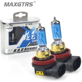 HOD Xtreme Halogen Headlight Bulbs 12V 100W H1 H8 H11 9005 HB3 9006 HB4 5000K Dark Blue Glass