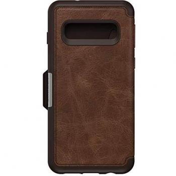 OtterBox Strada – Elegantes, sturzsicheres Leder-Case für Galaxy S10 (Braun)