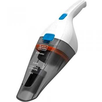 Aspirador de Mano Recargable Black & Decker NVC115JLEW, 3.6 V, Gris y Blanco