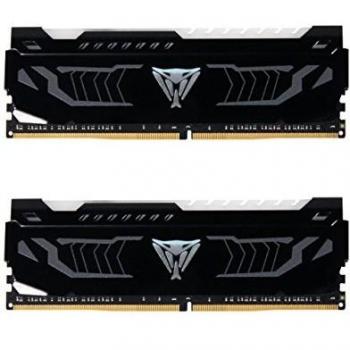 Patriot Memory Viper LED DDR4 2400 16GB (2x8GB) C14 Kit di Memoria Gaming Illuminato LED - Nero - PVLW416G240C4K