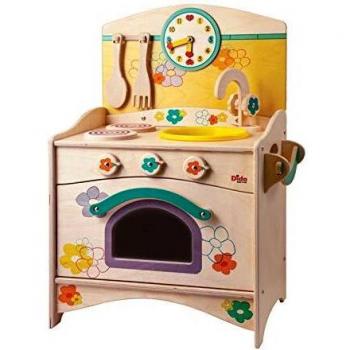 Dida - Cucina Giocattolo per Bambini in Legno - Il Trio: lavello, fornelli, Forno