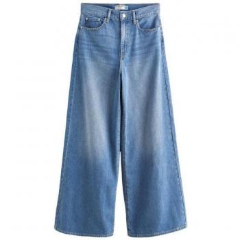 Next Women’s Palazzo Jeans in Deep Navy, 100% Cotton