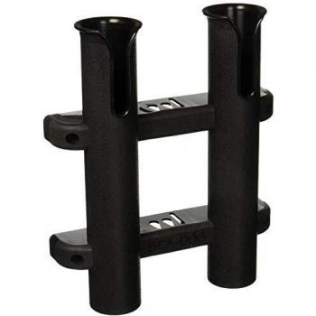 Two Pole Side Mount Rod Storage Rack - Black