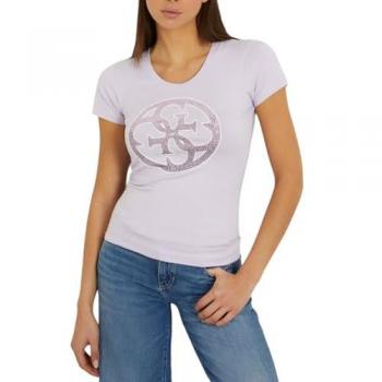 Purple Guess Textured Front Logo Shirt – Medium
