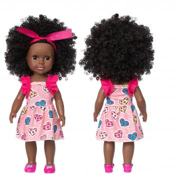 Linda Muñeca Negra de Vinilo para Bebés