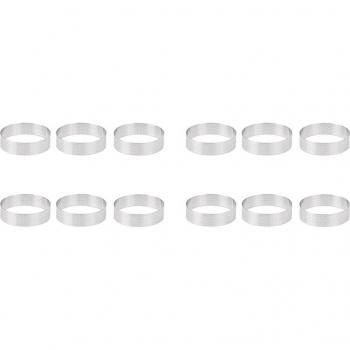 Moule à tartelettes acier inoxydable 6 cm – set de 12 anneaux perforés