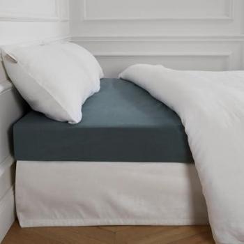 Housse de couette lin vert – 140 × 200 cm