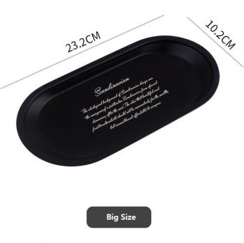 Black Stainless Steel Fruit Dessert Plate