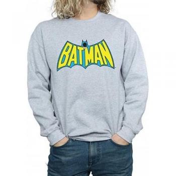 Batman Herren Sweatshirt XXL Retro Logo Weiß