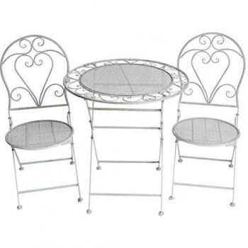 Monaco 3 Piece Patio Bistro Set - Grey