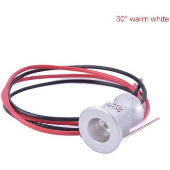 Foco empotrable LED 12V, mini luz de exhibición impermeable IP65, aluminio 1W
