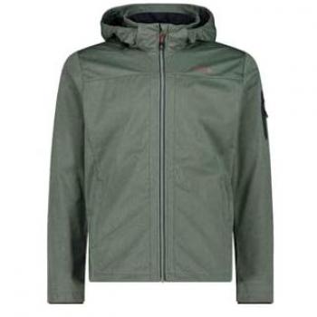 Capucha SoftShell Hombre Verde con Cierre Zip