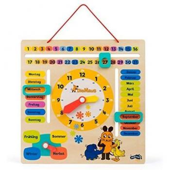 Pizarra Educativa “Ratona Mágica” con Reloj y Calendario Small Foot® en Colores Vibrantes