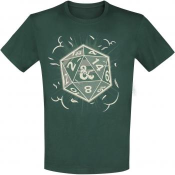 Maglietta Gaming Dungeons and Dragons - Dadi - Verde - S a XXL - Uomo