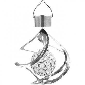 LED Solar Wind Chime Spinner Lamp for Garden