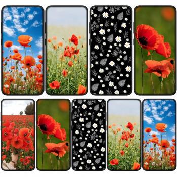 Funda de Flor Amapola para OPPO y Huawei