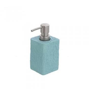 Dispenser Sapone Bagno Resina Turchese Linea Sabbia