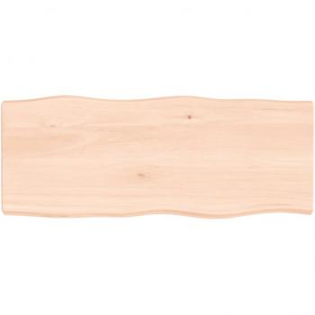 Piano per Tavolo 100x40x(2-6) cm Rovere Non Trattato Bordi Vivi cod mxl 80150