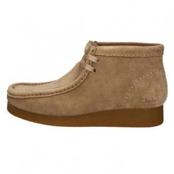 Botines Clarks Wallabee Mujer Marrón Claro
