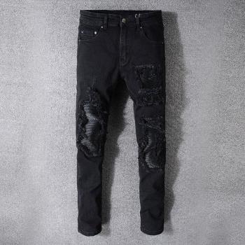 Slim Fit Biker Jeans voor Mannen met Stretch Denim