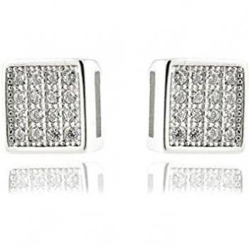 Pendientes de Plata 925 con Baño de Rodio - Luxenter