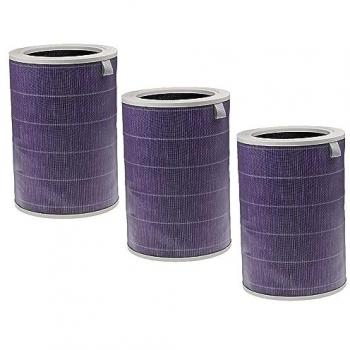VHBW 3x HEPA Filter compatible with Xiaomi Mi Air Purifier 3H - Spare Air Filter with Integrated Active Carbon, Antibacterial
