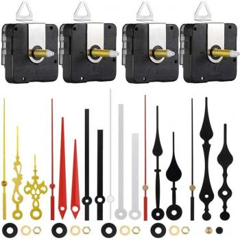 Long Shaft Quartz Clock Movement Mechanism Kit with 6 Pairs of Hands