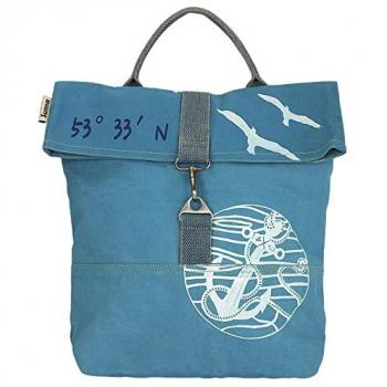 Sunsa Vegane Schultertasche im maritimen Stil