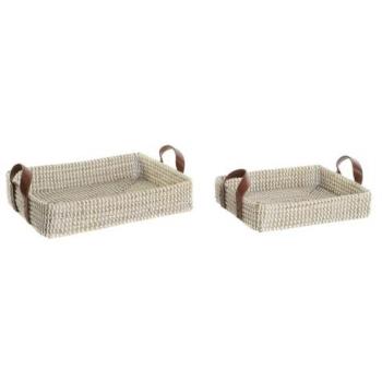 Cestini DKD Home Decor Fibra Naturale 41×32×9 cm