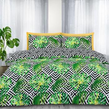 Ethnic Leaf Cotton Rich Printed Duvet Cover and Pillowcase Set