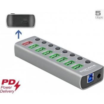 Concentrador - Hub USB USB3.2 - 7 Puertos - 1 Rápido DELOCK it63264 - Inside-Pc