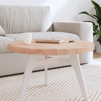 Round Solid Beech Wood Table Top Ø70x4 cm vidaXL