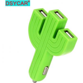 DSYCAR Kaktus Auto Ladegerät mit 3 USB-Anschlüssen