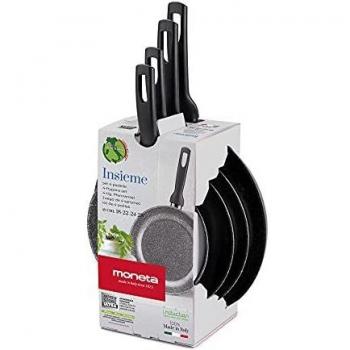 Set Padelle Moneta Ø18-22-24-28 cm Antiaderente Alluminio