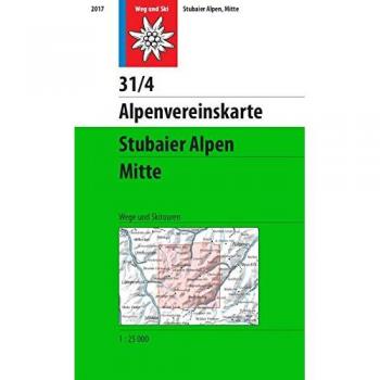Stubaier Alpen, Mitte: Wege und Skitouren (Alpenvereinskarten)