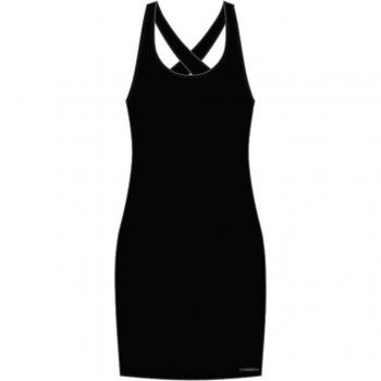 Superdry Dames Robe Courte En Jersey À Dos Croisé, Noir, Taille: 42