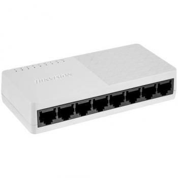 Hikvision DS‑3E0508D‑O Switch desktop a 8 porti in bianco e nero