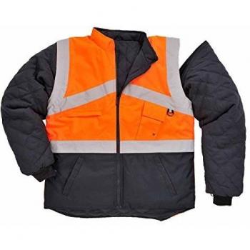 Chaleco reversible de alta visibilidad con mangas desmontables y porta identificación PORTWEST S769