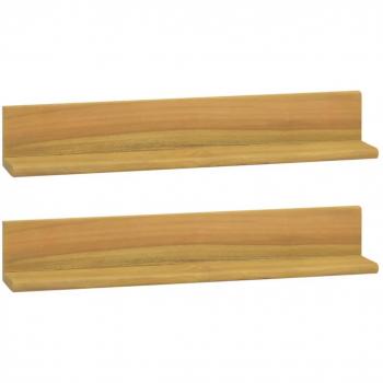 VidaXL Wall Shelves 2 pcs 23.6x3.9x3.9 Solid Wood Teak