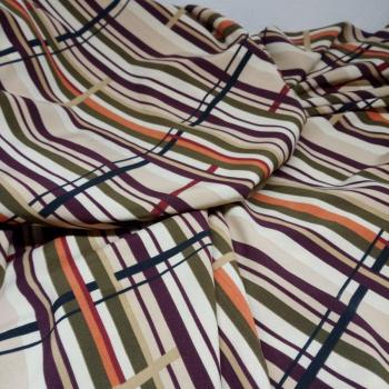 Tejido elástico de gasa a rayas para blusas y vestidos 100*150 cm