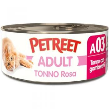 Petreet Cat Tonno rosa Tonno con gamberetti 70 gr