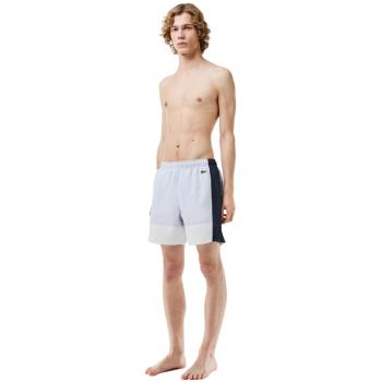 Lacoste Badehose Hellblau mit Logo-Patch