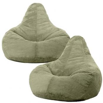 Conjunto Pufs Icono Verde Salvia Reclinables 84x84cm