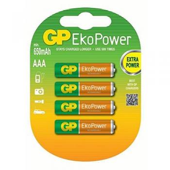 Piles Rechargeables GP 65AAAHCE-2EPWC4 R03 AAA EkoPower /NiMH
