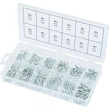 Coffret de vis auto-taraudeuses métal et bois - 240 pièces
